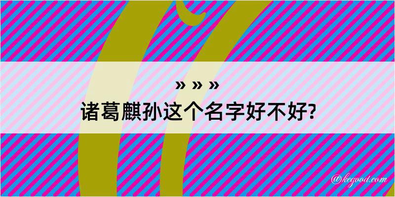 诸葛麒孙这个名字好不好?