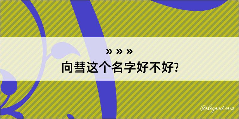 向彗这个名字好不好?