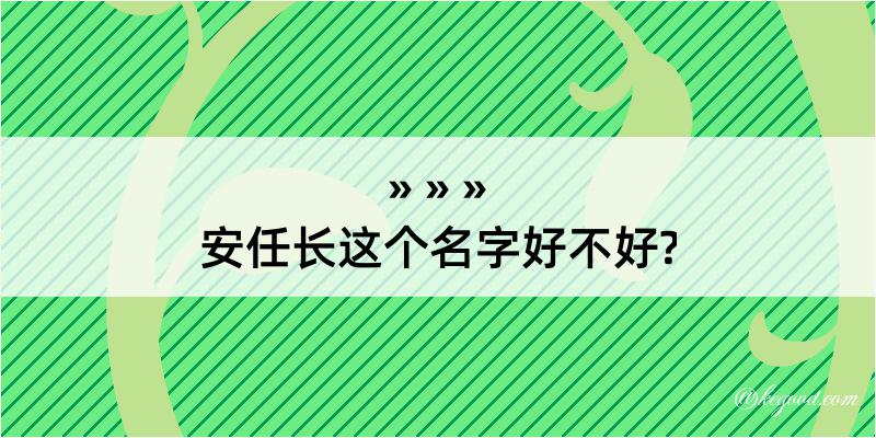 安任长这个名字好不好?