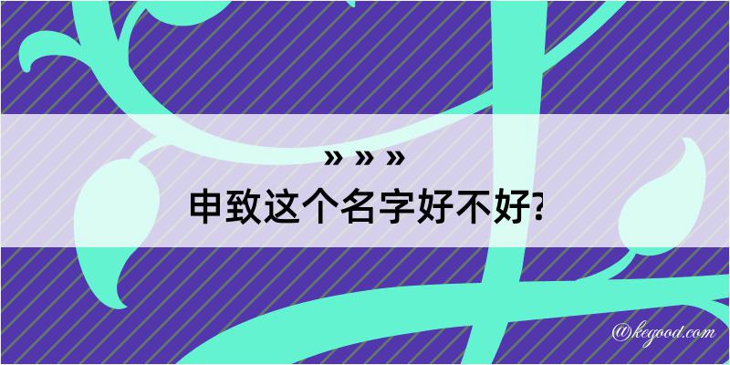 申致这个名字好不好?