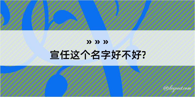 宣任这个名字好不好?