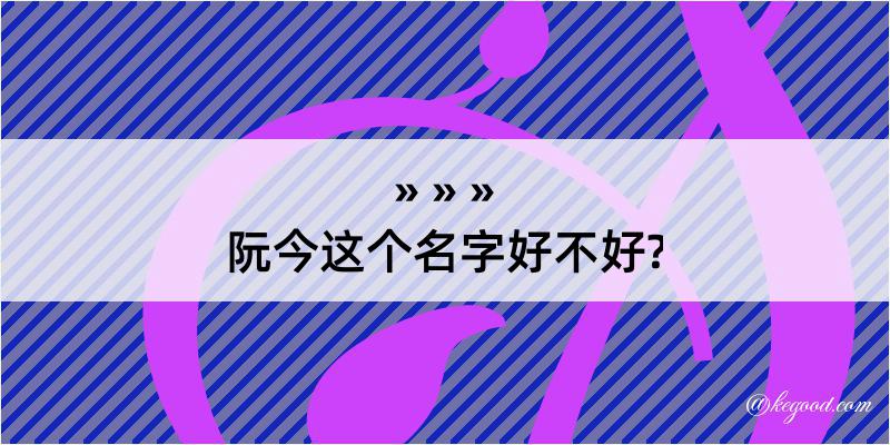 阮今这个名字好不好?