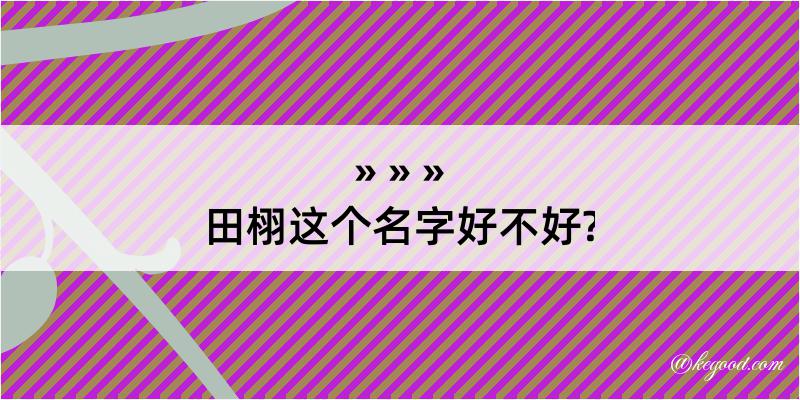 田栩这个名字好不好?