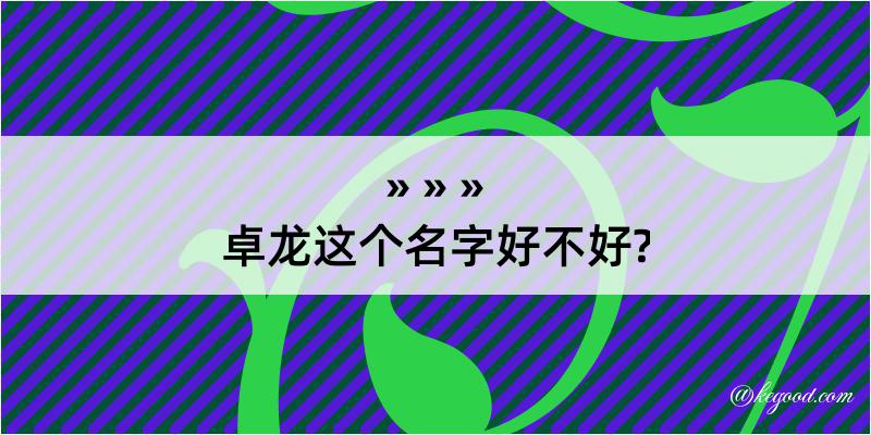 卓龙这个名字好不好?