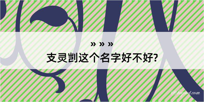 支灵剀这个名字好不好?