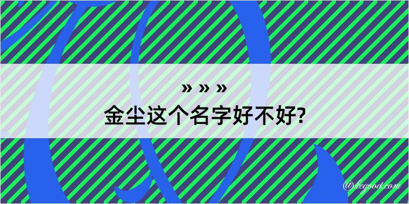 金尘这个名字好不好?