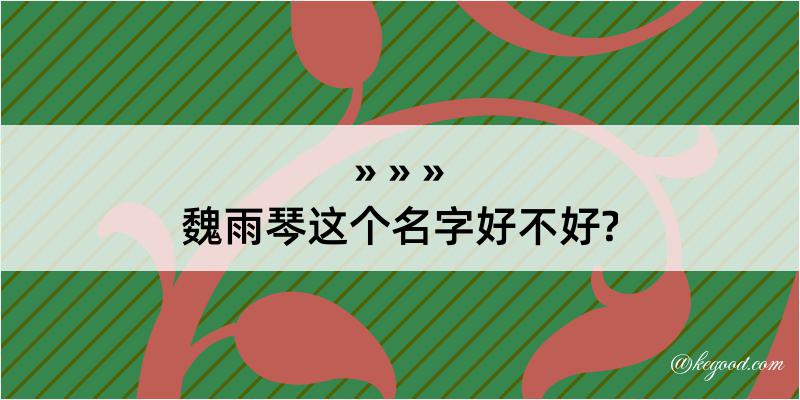 魏雨琴这个名字好不好?