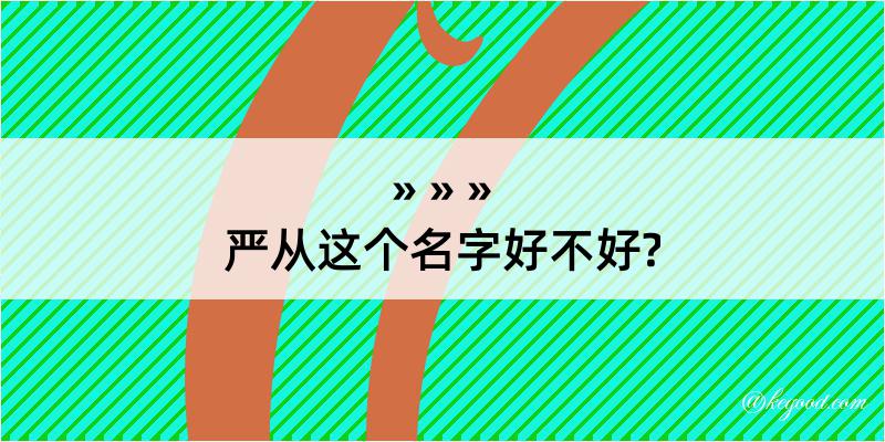 严从这个名字好不好?