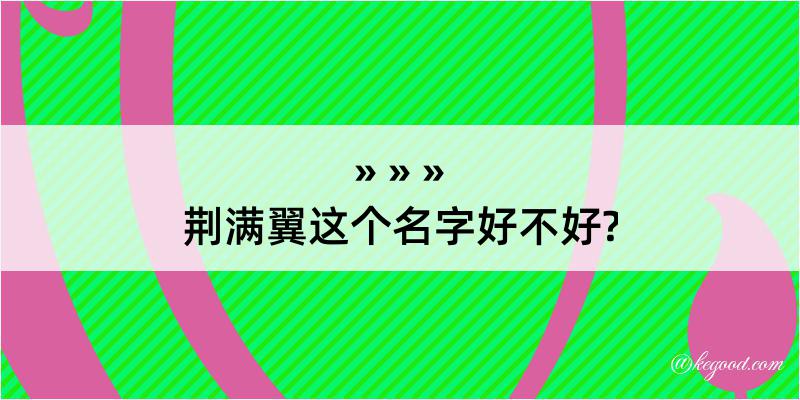 荆满翼这个名字好不好?