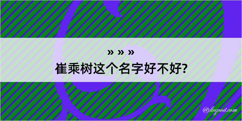 崔乘树这个名字好不好?