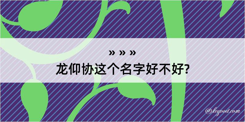 龙仰协这个名字好不好?