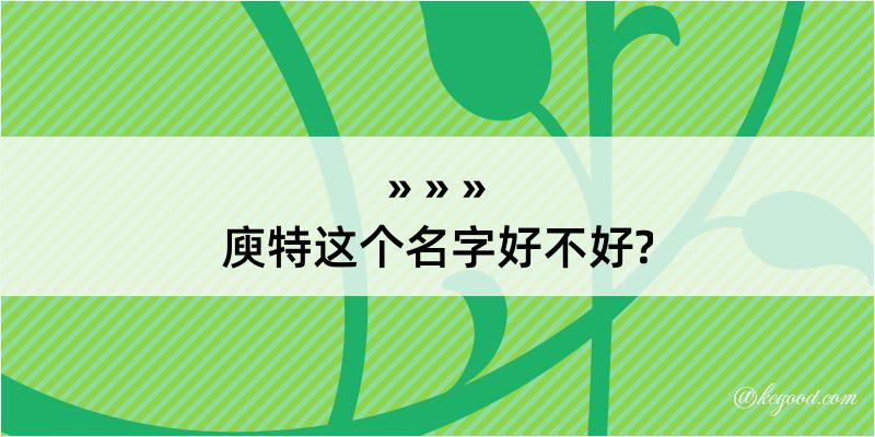 庾特这个名字好不好?