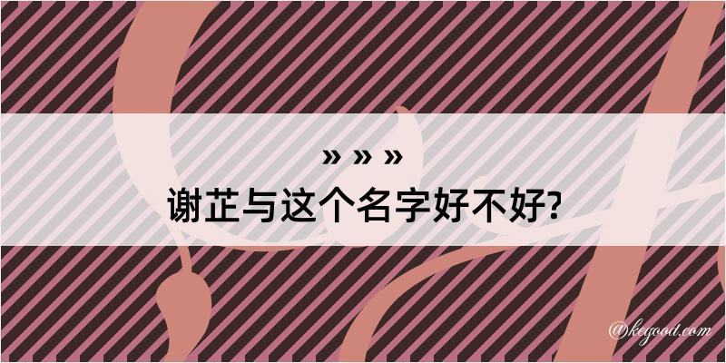 谢芷与这个名字好不好?