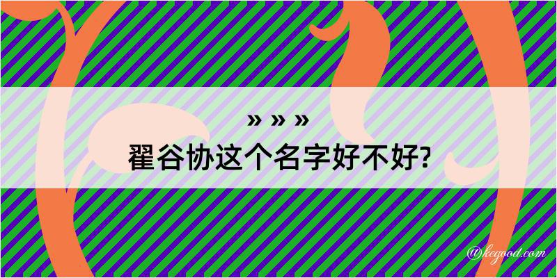 翟谷协这个名字好不好?