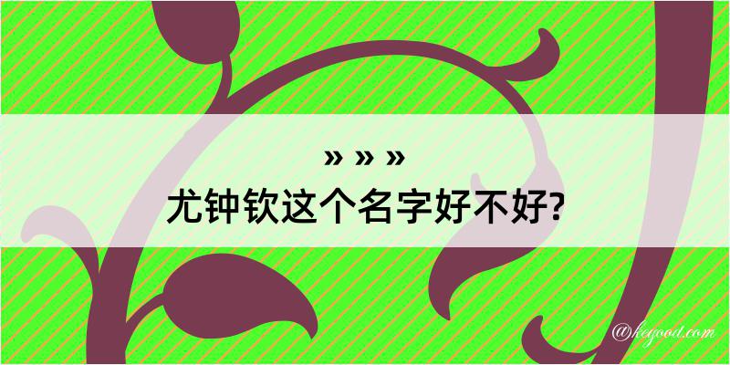 尤钟钦这个名字好不好?