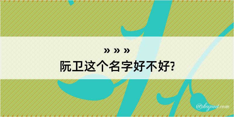 阮卫这个名字好不好?