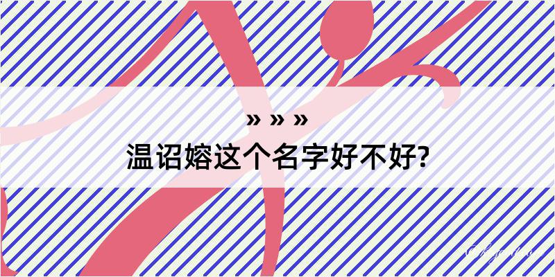 温诏嫆这个名字好不好?