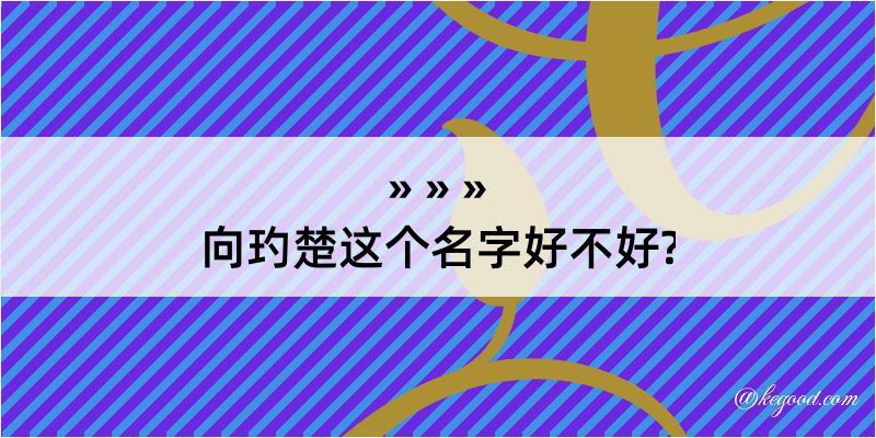 向玓楚这个名字好不好?