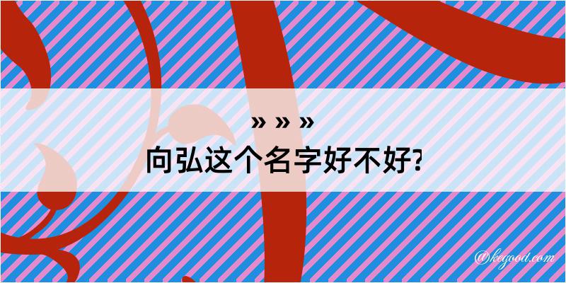 向弘这个名字好不好?