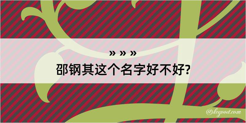 邵钢其这个名字好不好?