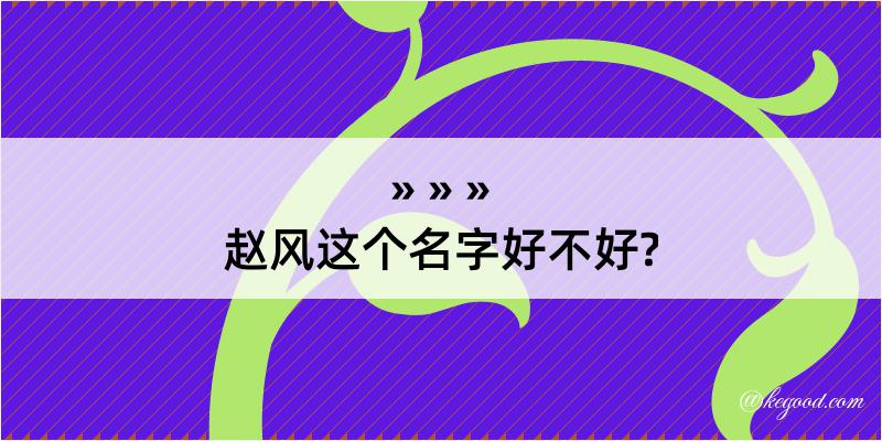 赵风这个名字好不好?