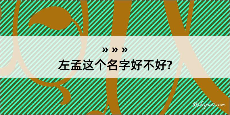 左孟这个名字好不好?