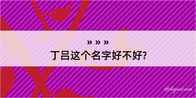 丁吕这个名字好不好?