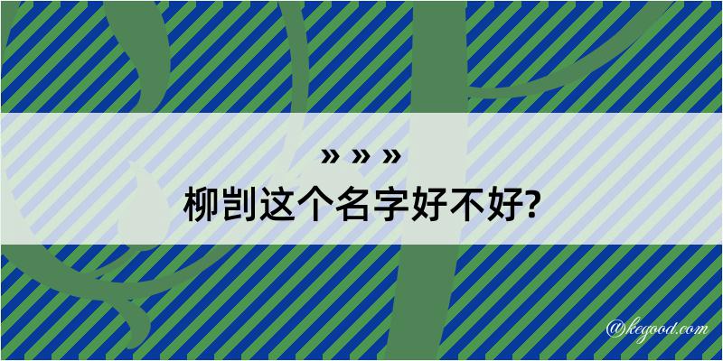 柳剀这个名字好不好?