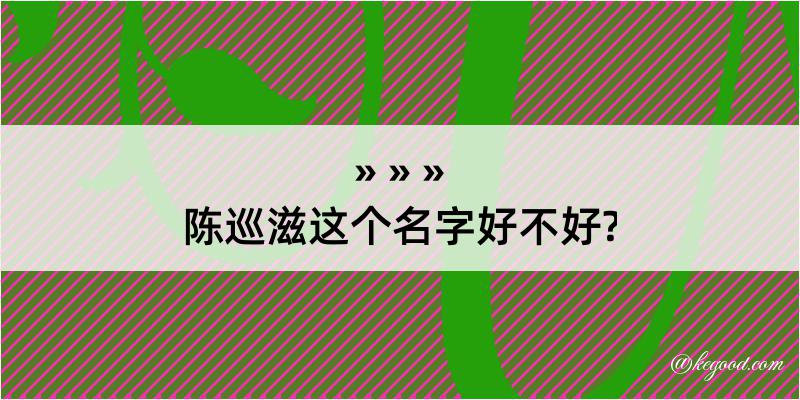 陈巡滋这个名字好不好?