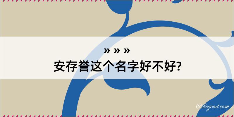 安存誉这个名字好不好?