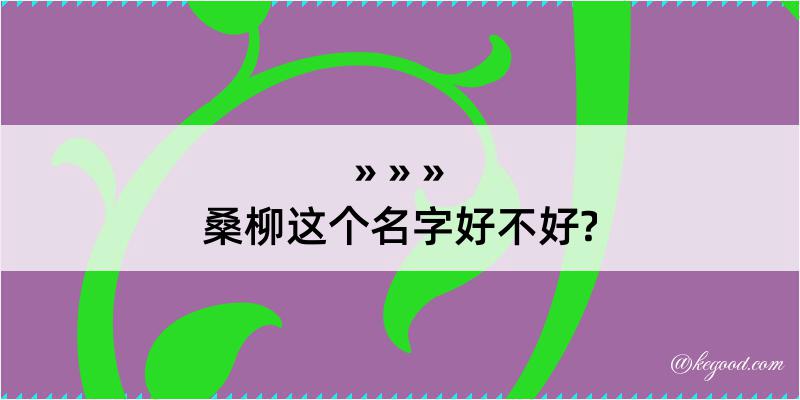 桑柳这个名字好不好?