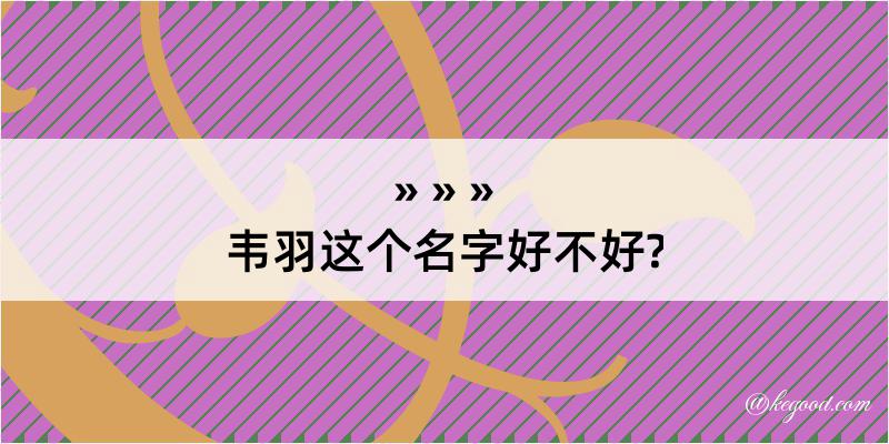 韦羽这个名字好不好?