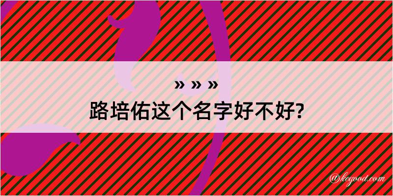 路培佑这个名字好不好?