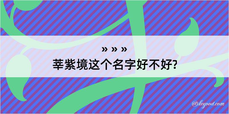 莘紫境这个名字好不好?