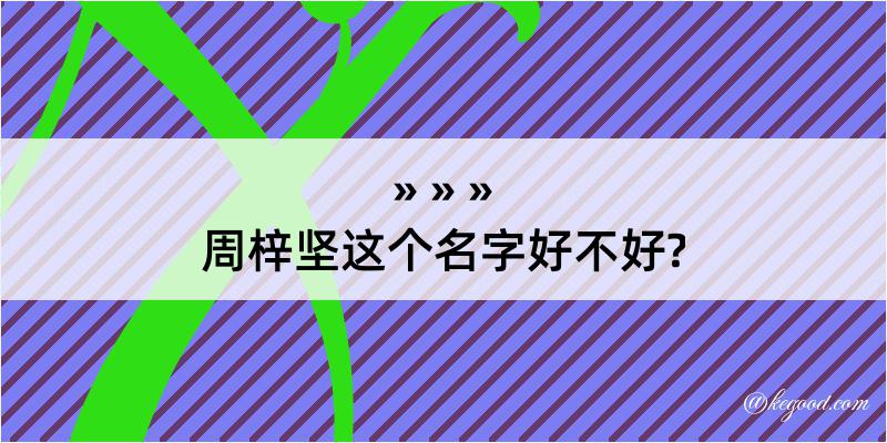 周梓坚这个名字好不好?