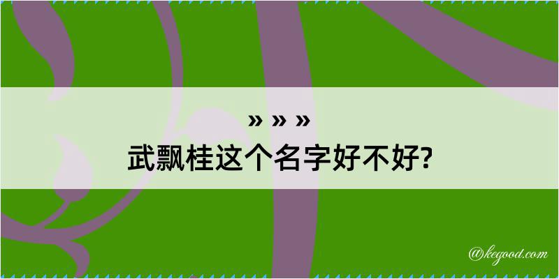 武飘桂这个名字好不好?