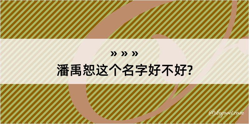 潘禹恕这个名字好不好?