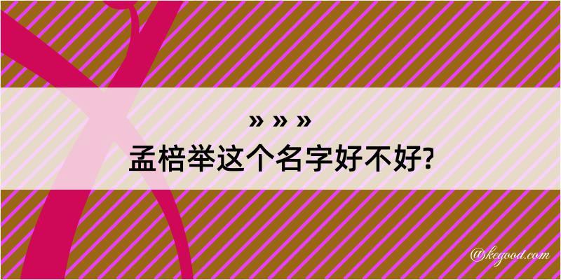 孟棓举这个名字好不好?