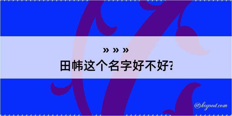 田帏这个名字好不好?