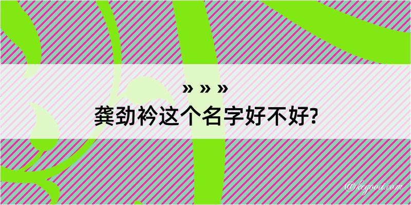 龚劲衿这个名字好不好?