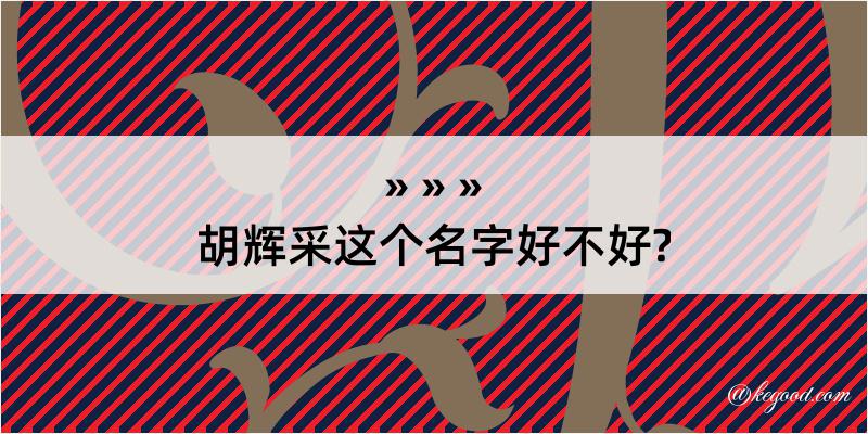 胡辉采这个名字好不好?