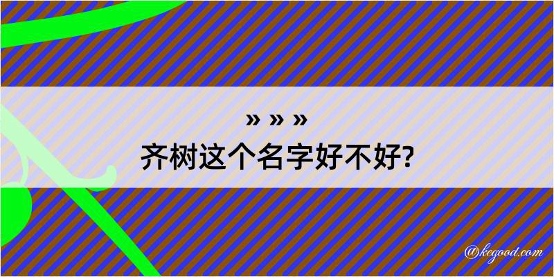 齐树这个名字好不好?