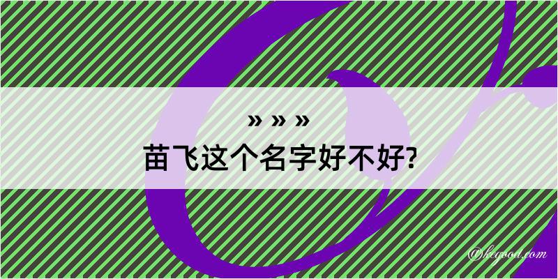 苗飞这个名字好不好?