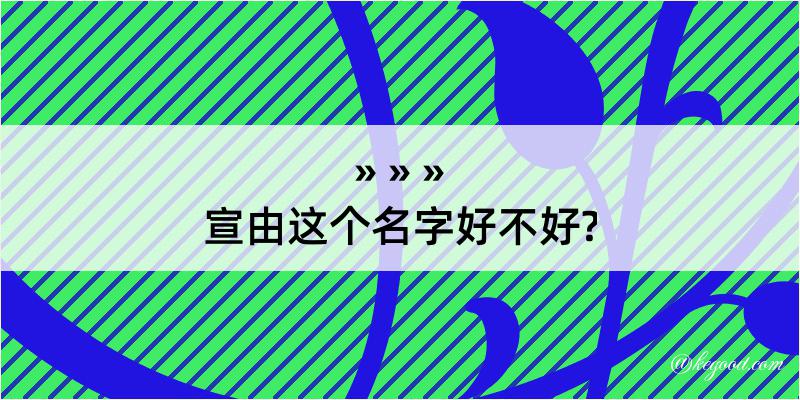 宣由这个名字好不好?