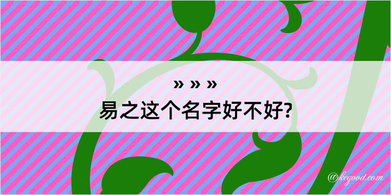 易之这个名字好不好?