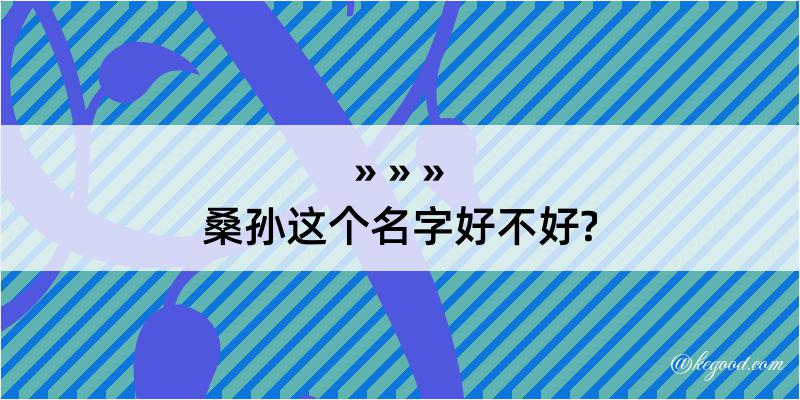 桑孙这个名字好不好?