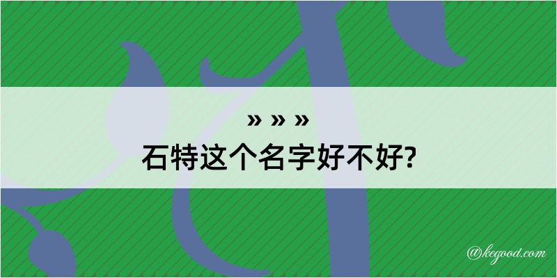 石特这个名字好不好?