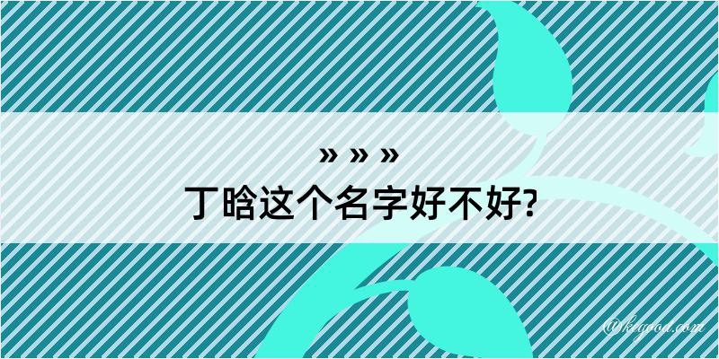 丁晗这个名字好不好?