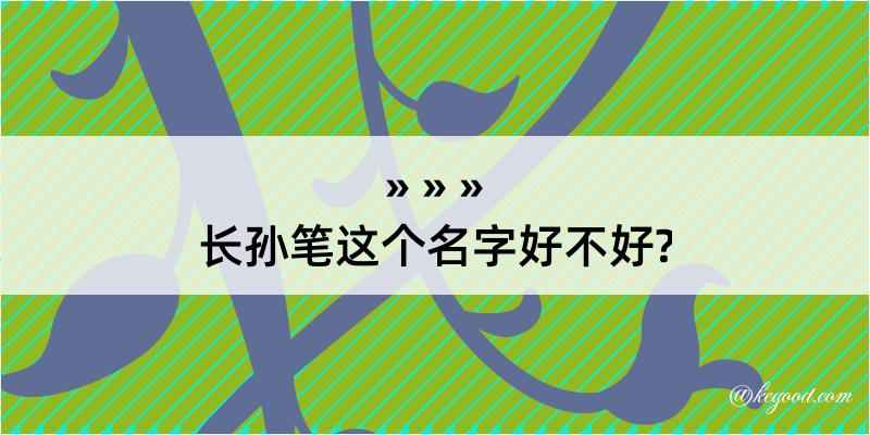 长孙笔这个名字好不好?