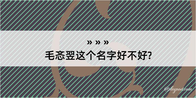 毛忞翌这个名字好不好?